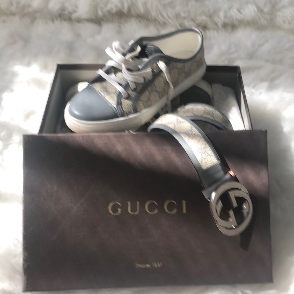 Gucci shoes and belt slightly worn good condition